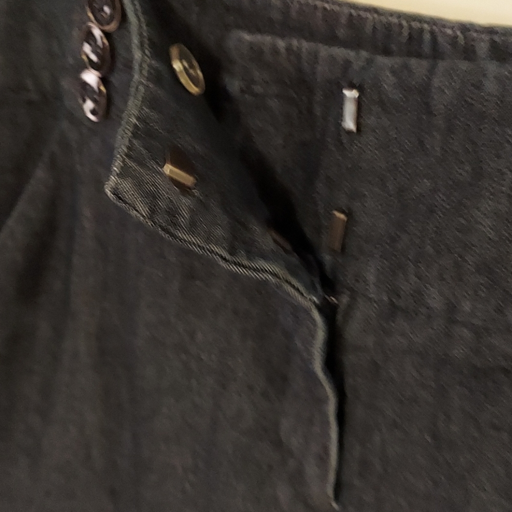 Sandro Petite Wide Leg Front Creased Blue Sailor Pants 10P - Picture 6 of 6